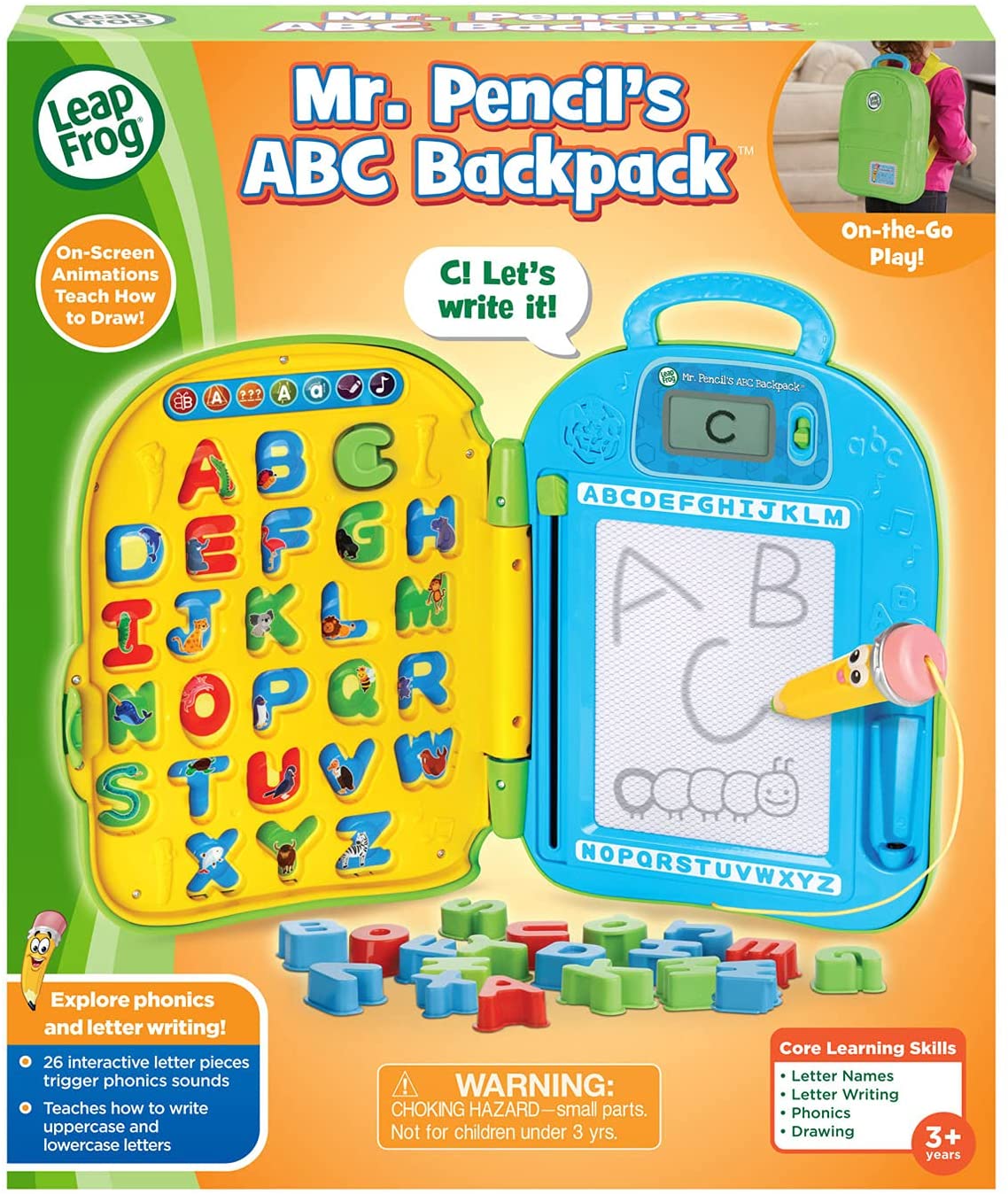 LeapFrog Mr. Pencil&#39;s ABC Backpack, Green