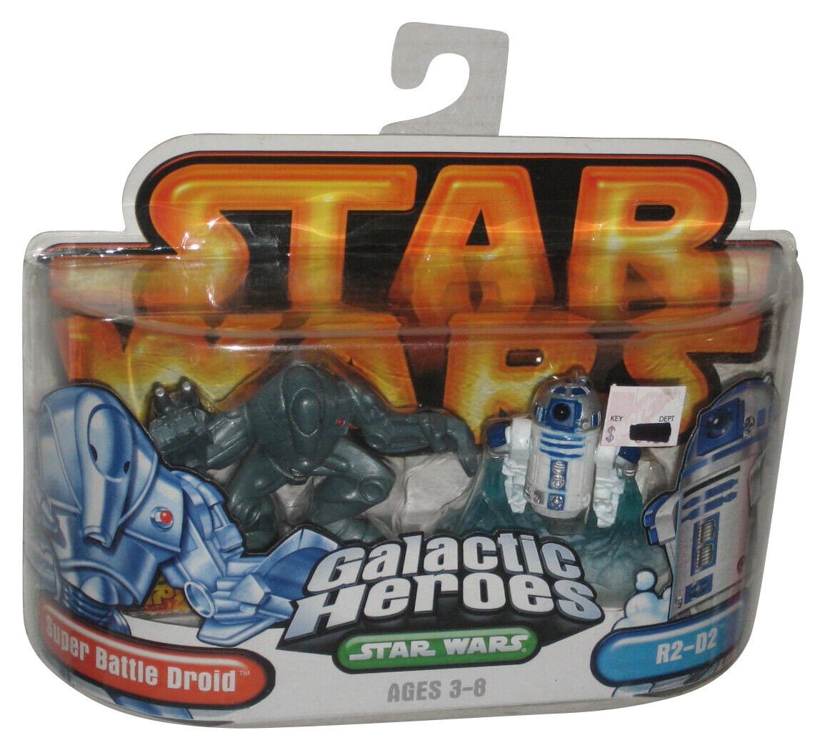 Star Wars Galactic Heroes (2005) Super Battle Droid & R2-D2 Hasbro Figure Set